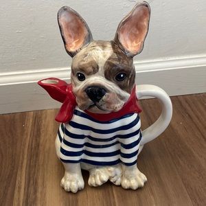 Heather Goldmic Blue Sky French Bulldog Pitcher